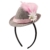 Oktoberfesthut Damen rosa Mini Seppl Hut Haarreif Tiara - 