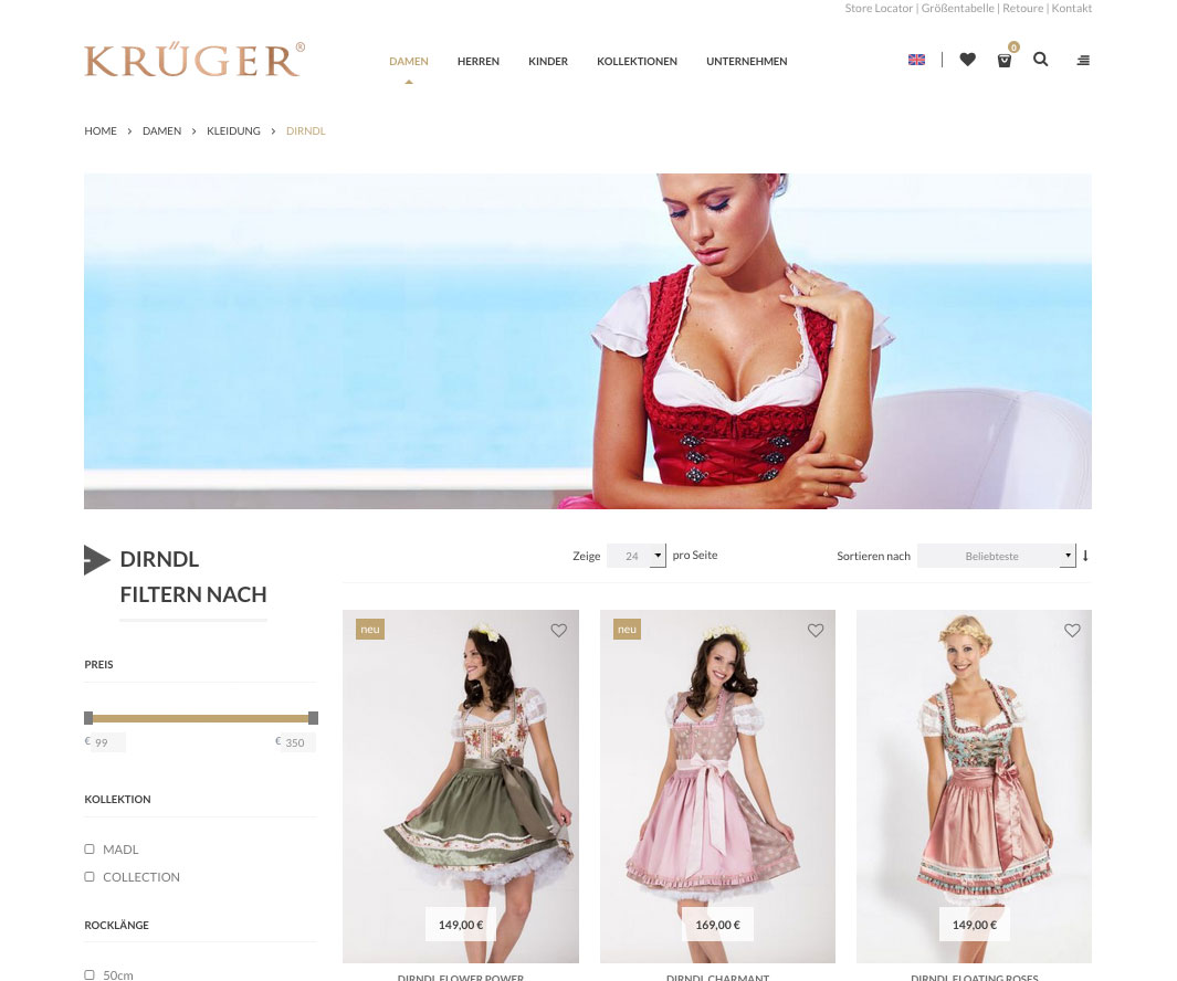 Krüger Madl Online-Shop
